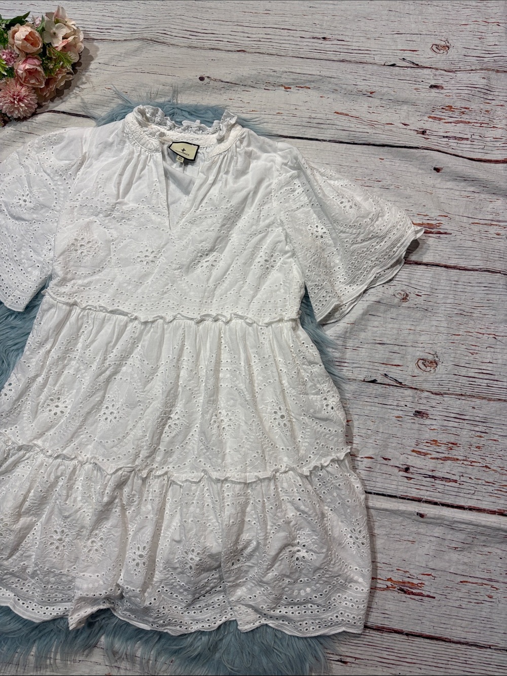 Tuckernuck White Eyelet Crawford Lace Mini Dress - Picture 7 of 12